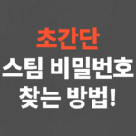 초간단 스팀 비밀번호 찾기, 비밀번호 분실 해결