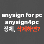 anysign for pc, anysign4pc 정체, 삭제하면?
