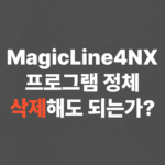 MagicLine4NX 프로그램 정체, 삭제해도 되는가?
