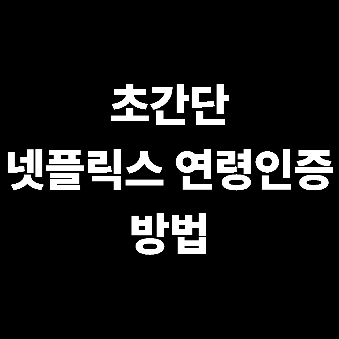 넷플릭스 연령인증