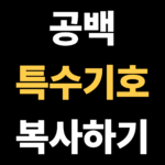 지금 바로 공백 특수기호 복사하기